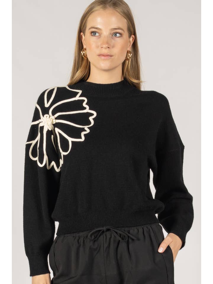 Berry In Bloom Top - Black