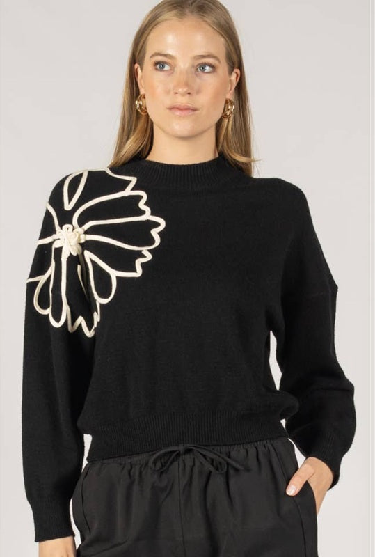 Berry In Bloom Top - Black