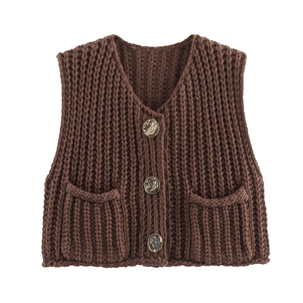 Solid Choice Knit Cardigan - Brown