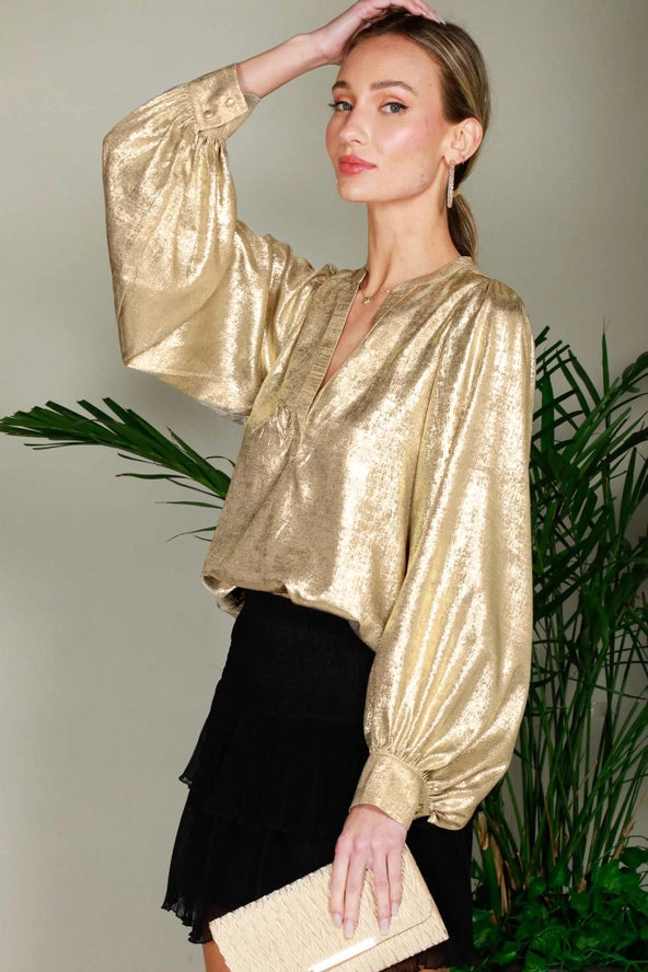 Satin Gold Rush Blouse