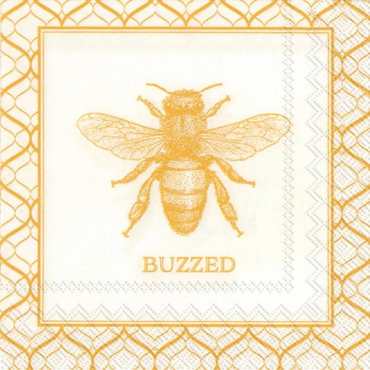 Buzzed Gold  Bee Cocktail Napkins