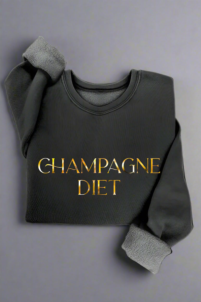 Champagne Diet Mineral Black Sweatshirt