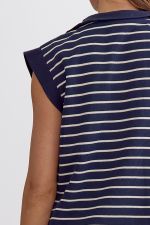 Just Stripe With It Dress  -Navy