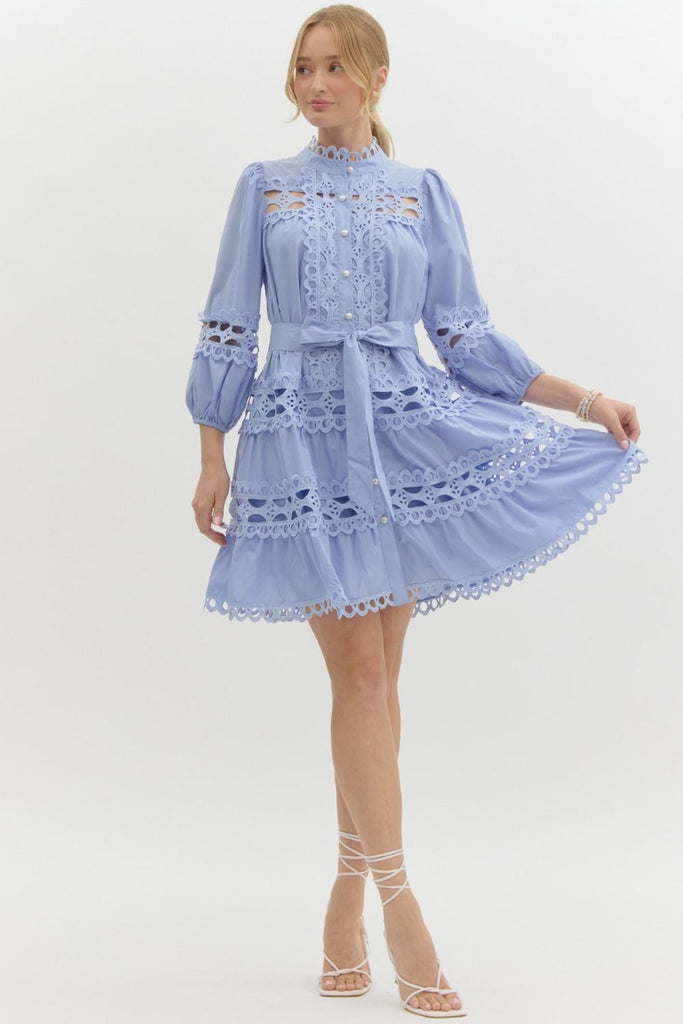 Chambray Pearl Dress