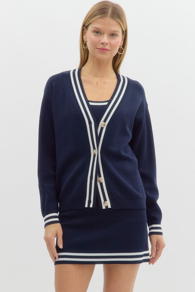 Preppy Varsity Cardigan