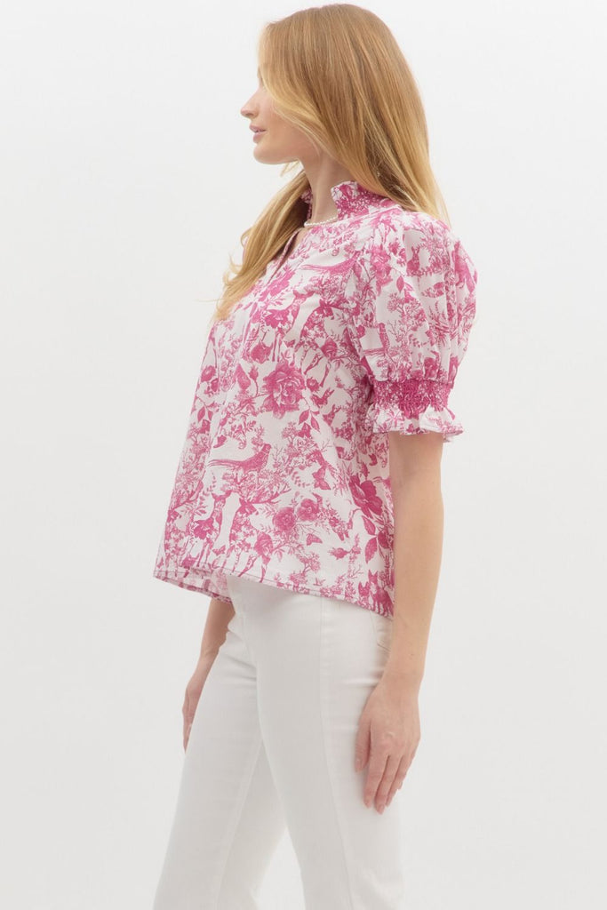 Pretty and pink tiole blouse