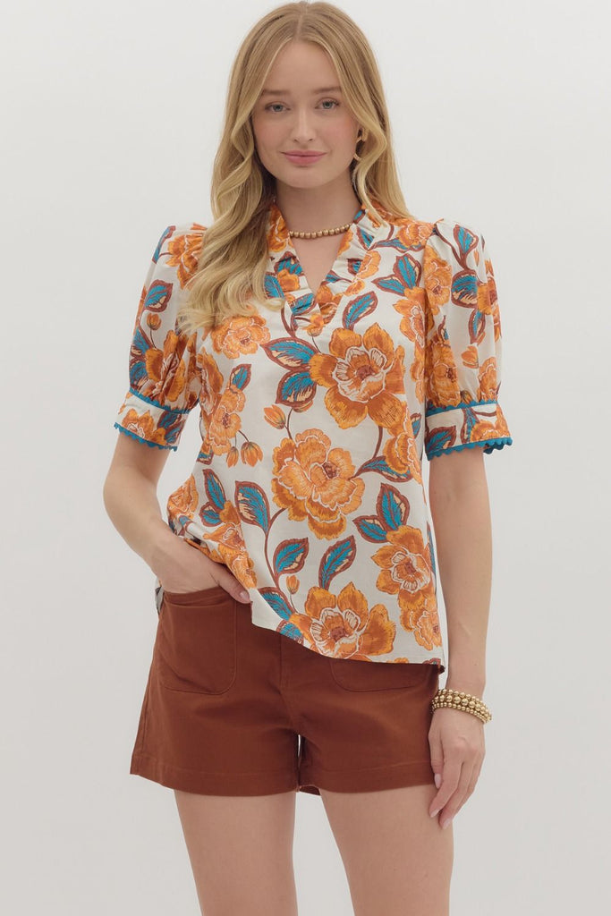 Crisp Blossom Blouse