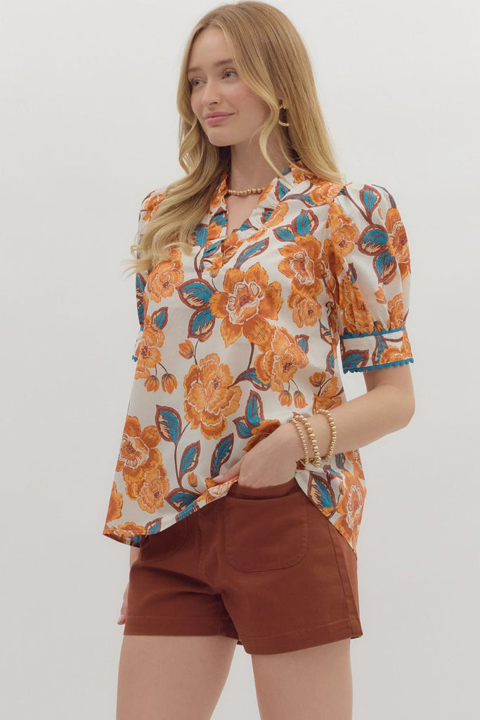 Crisp Blossom Blouse