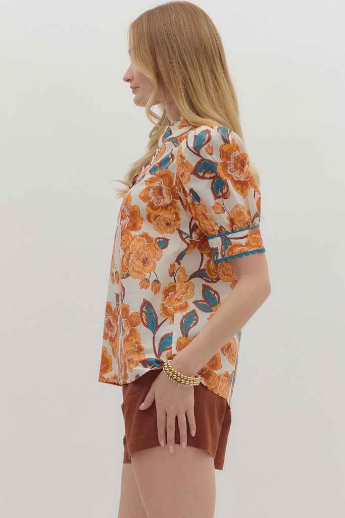 Crisp Blossom Blouse