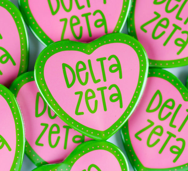 Delta Zeta Heart Button