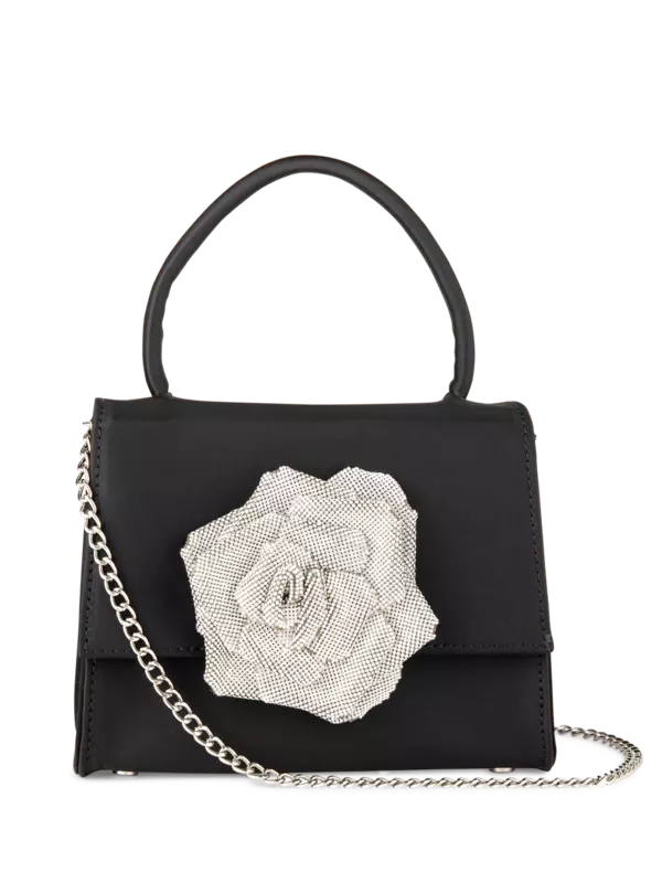 Crystal Rose Embellished Bag