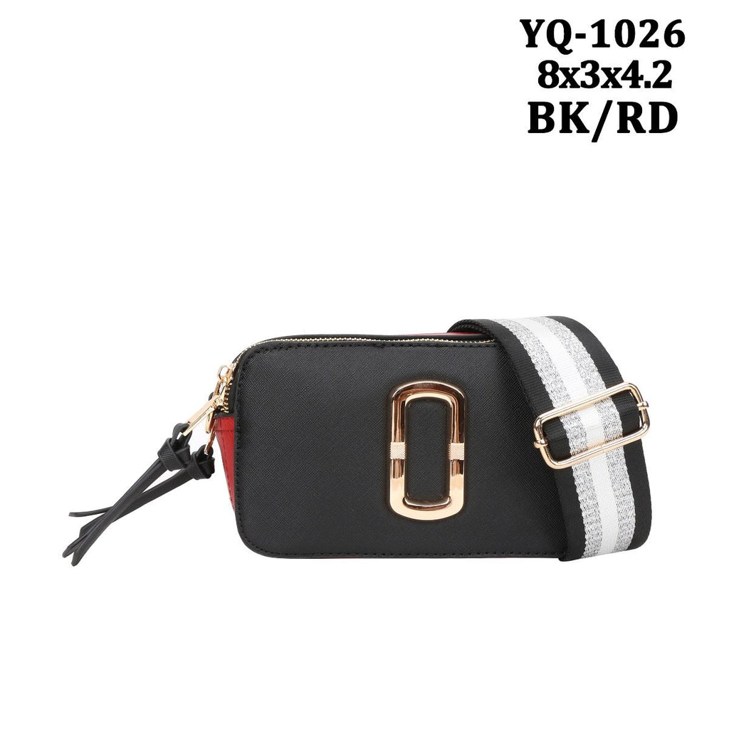 The Marc Crossbody - Black/Red