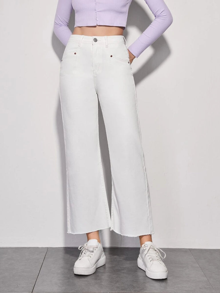 Have You Seen Hem Jeans-White