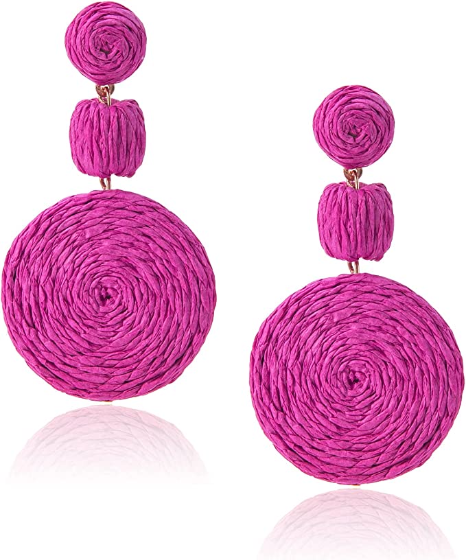 Summer Beach Earrings - Hot Pink