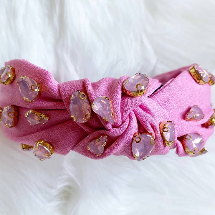 Jeweled Headband  - Pink