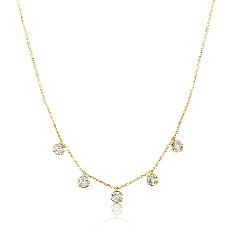 Melinda Maria Diamond Raindrop Necklace- Gold