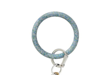 O- Venture Blue Frost Confetti Silicone Key Ring