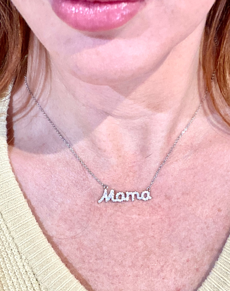 "MAMA" Necklace Silver